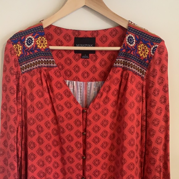 Boho Mini dress MINKPINK size S. - Picture 6 of 7